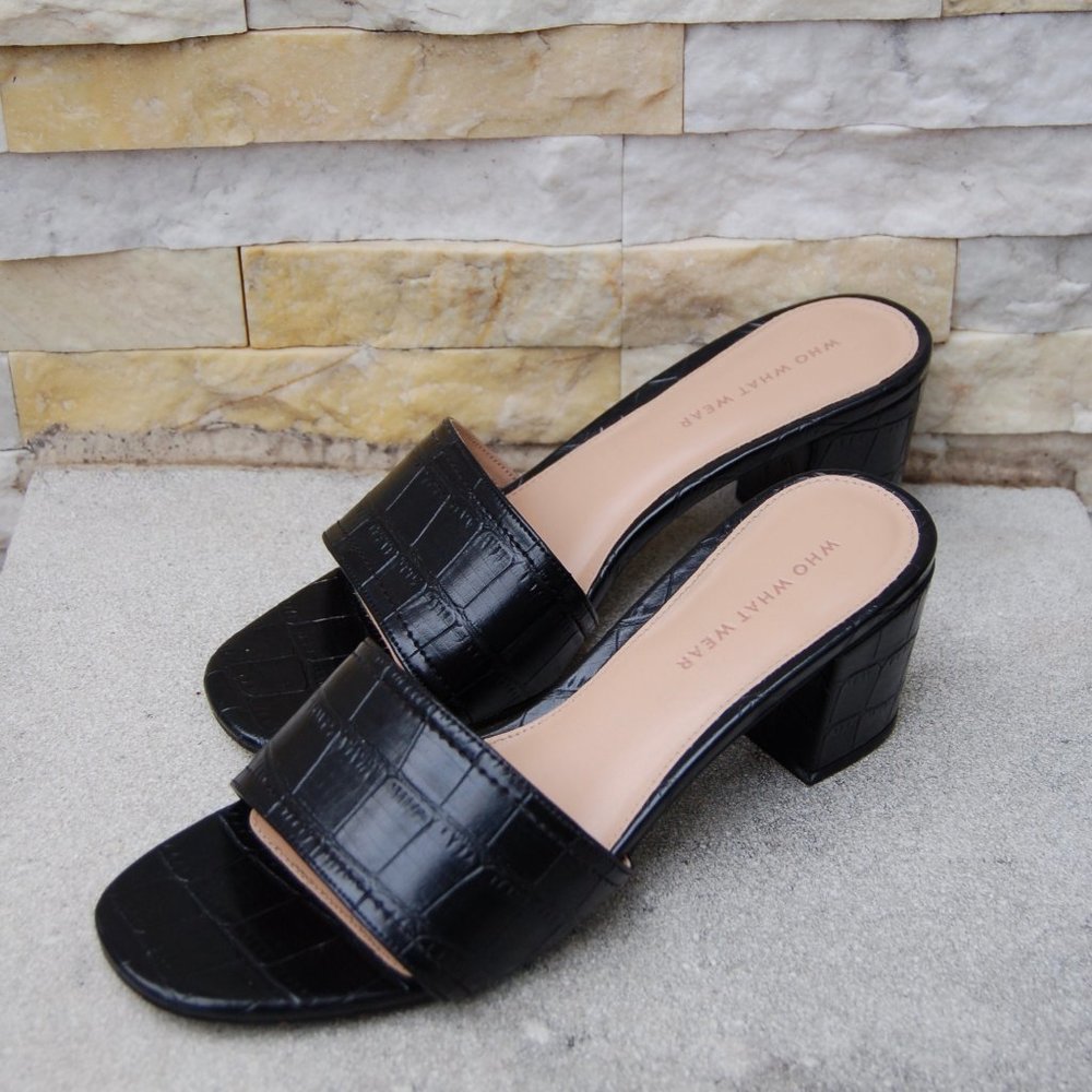 Snakeskin Mules